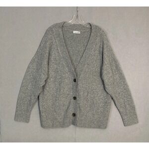 Calvin Klein Oversize Cardigan Sweater Women's Size XL Relaxed Fit Grandpa Style